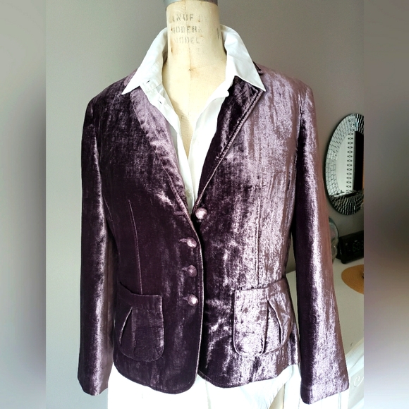 Vintage velvet blazer - Picture 1 of 11